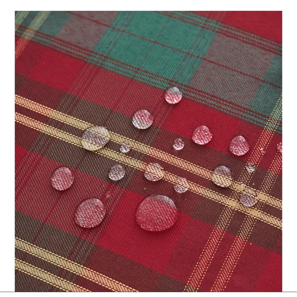 NEW Christmas Tablecloth 52x70” Rectangle waterproof Red Green